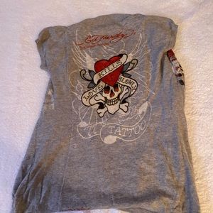 Ed hardy short sleeve cardigan